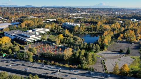 Aerial view of Longacres